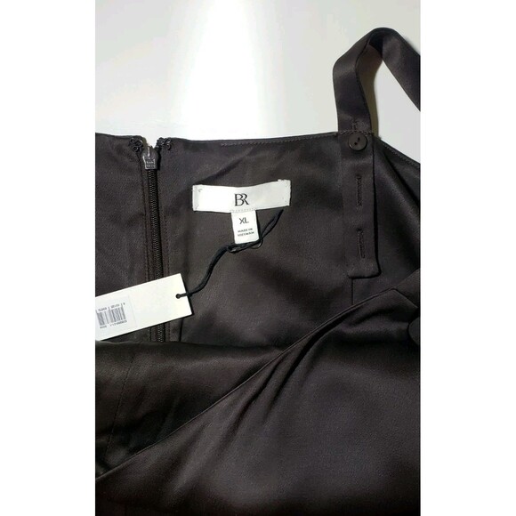 Banana Republic Italian Satin Wide-Leg Jumpsuit Size XL Viscose Wool Dark Brown - Picture 5 of 12